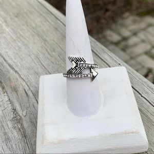 Authentic Premier silver arrow ring
